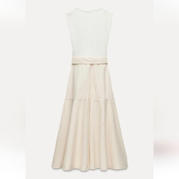 ZARA COMBINATION BELTED DRESS - Picture 2 of 7